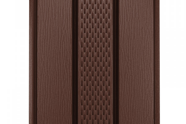 Софит AquaSystem с центральной перфорацией Polyester 140 г/м2, 2,4 м коричневый RAL 8017