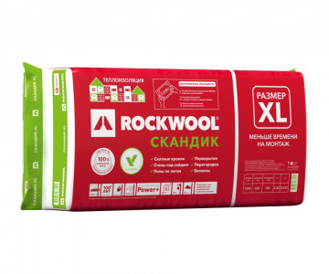 Утеплитель RockWool Лайт Баттс Скандик XL 1200x600x100 (0,432м2/4,32м2)