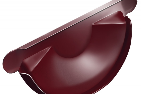 Заглушка торцевая универсальная Grand Line 125 мм RAL 3005 красное вино