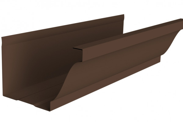 Желоб прямоугольный Vortex Lite 130 мм 3м PE RAL 8017 шоколад