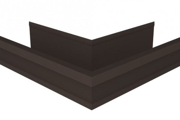 Угол желоба со сварным швом внешний Vortex Lite 130мм RR 32 темно-коричневый