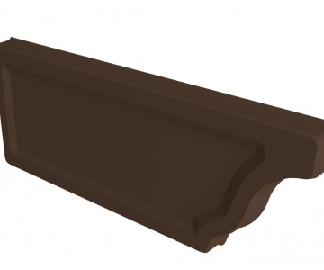 Заглушка желоба левая Vortex Project 210мм RAL 8017 шоколад