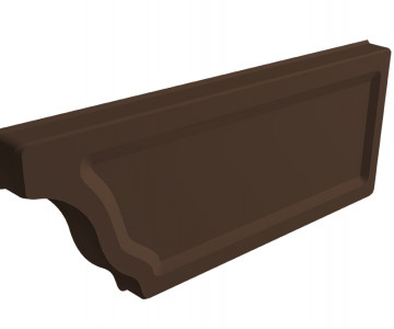 Заглушка желоба правая Vortex Project 210мм RAL 8017 шоколад
